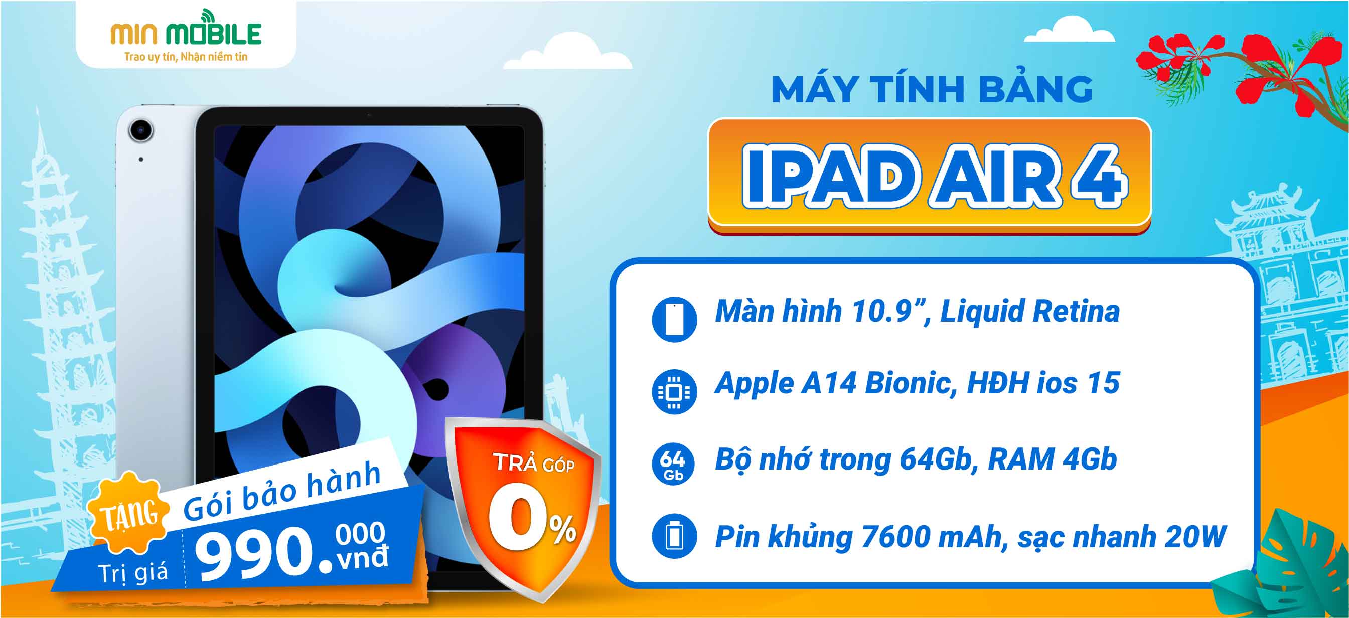 Apple iPad Air 4 WIFI 4G 64GB (2020|10.9