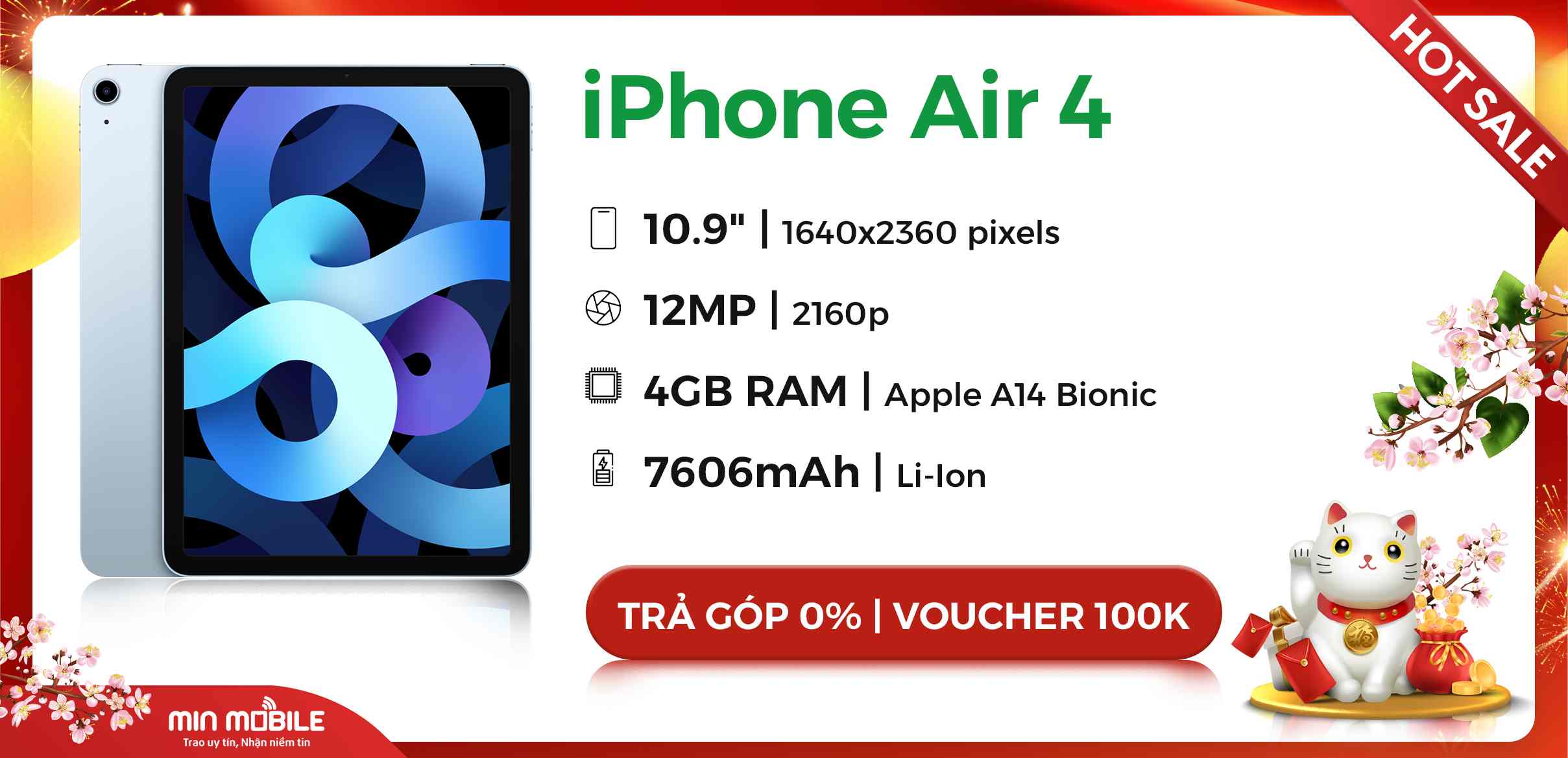 Apple iPad Air 4 WIFI 4G 64GB (2020|10.9
