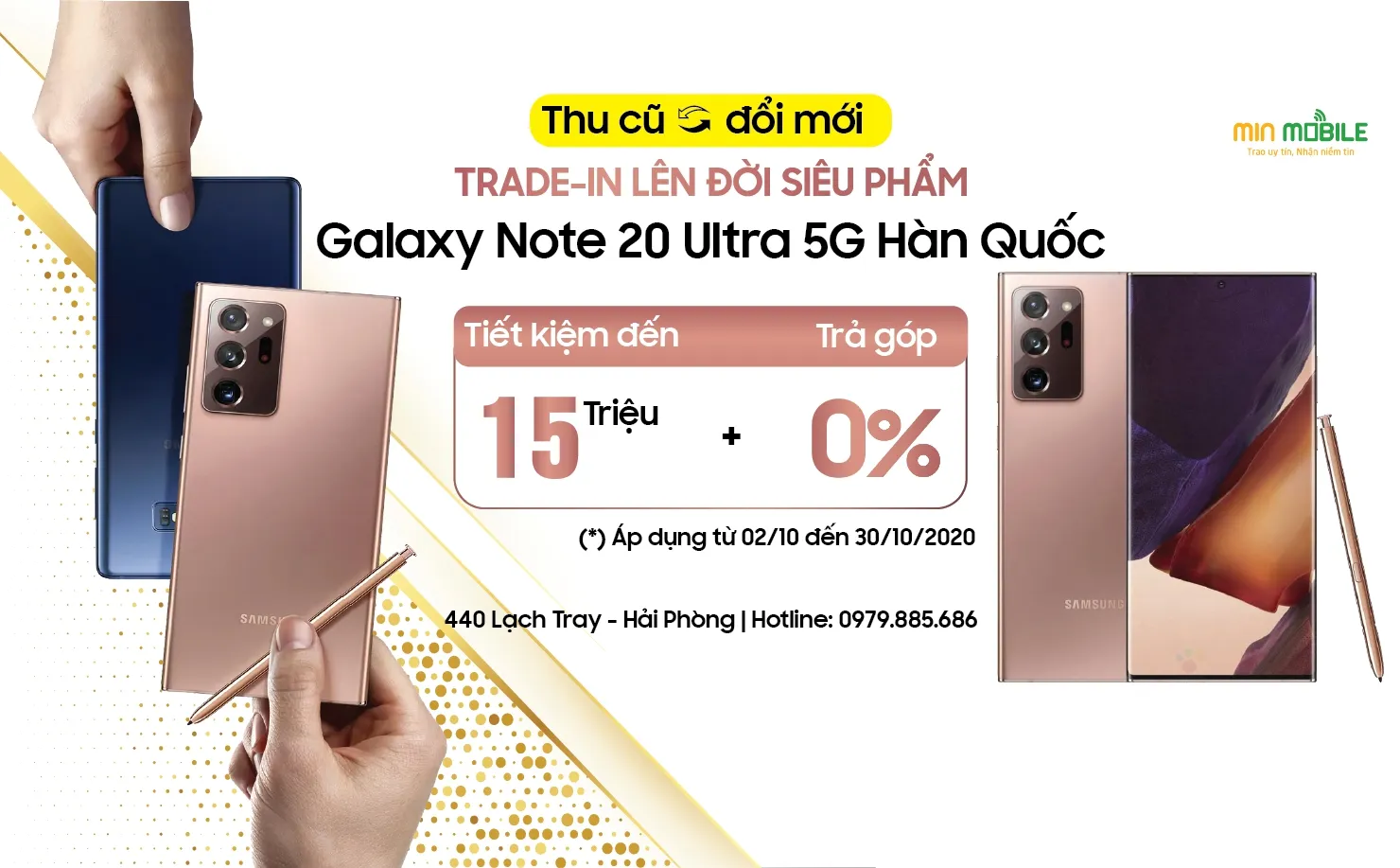 Chương trình “Thu cũ đổi mới – Lên đời Note 20 Ultra 5G Hàn Quốc” tại Minmobile