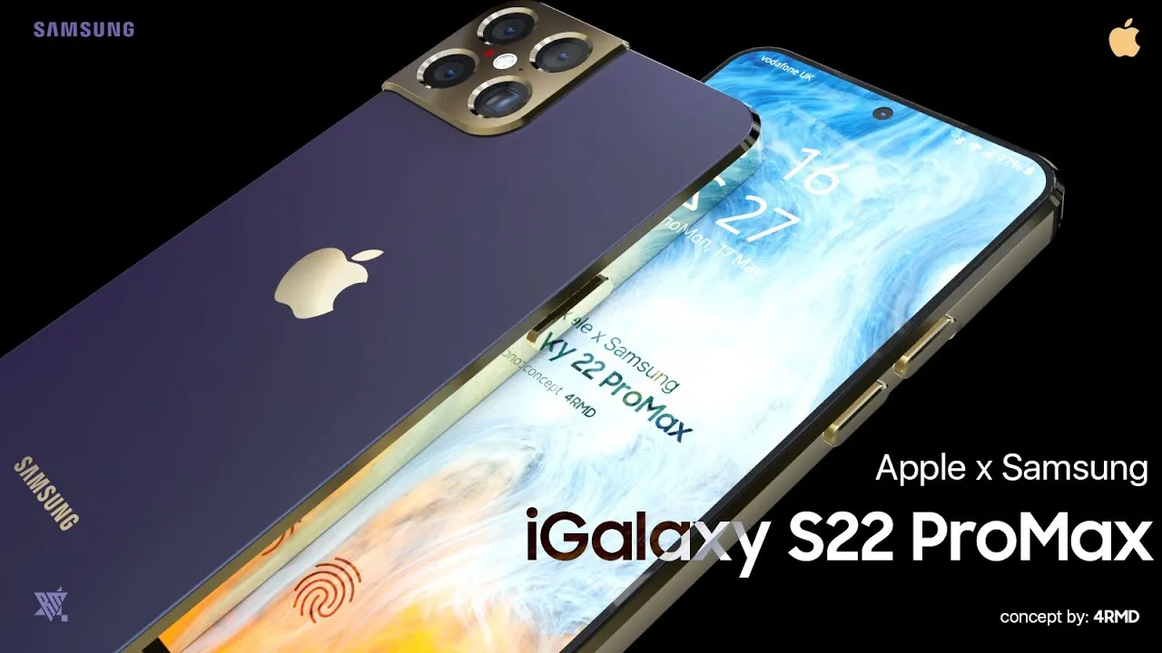 Chiêm ngưỡng bản concept iGalaxy S22 ProMax, siêu phẩm giữa 2 đối thủ Apple và Samsung