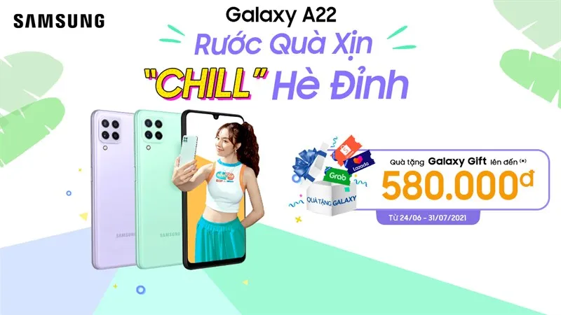 Galaxy A22 chính thức lên kệ tại Việt Nam