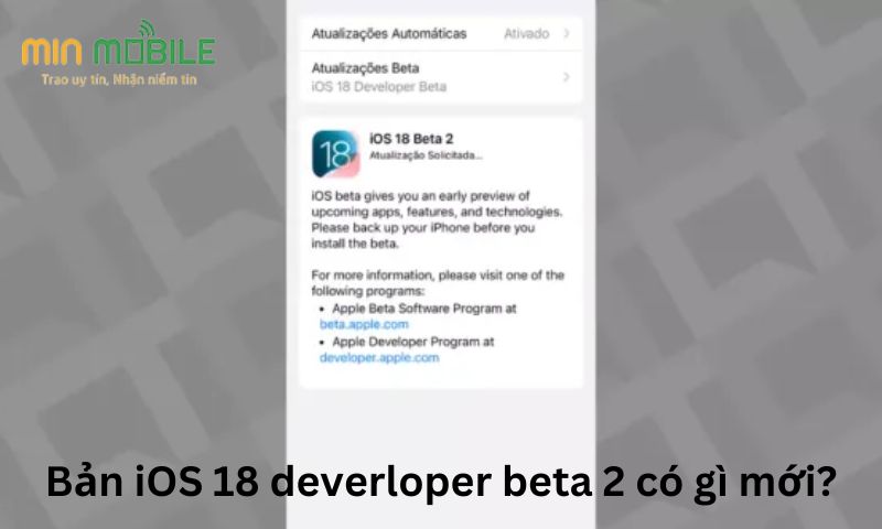 Bản iOS 18 deverloper beta 2 có gì mới?