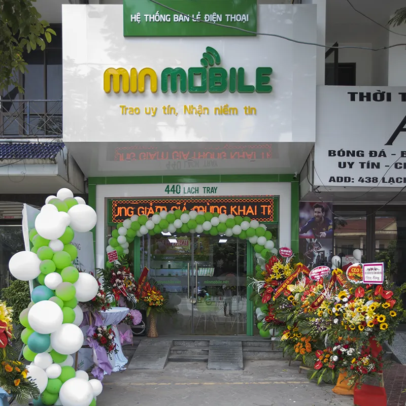 Cửa hàng MinMobile tại 440 Lạch Tray khai trương hồi tháng 10/2019