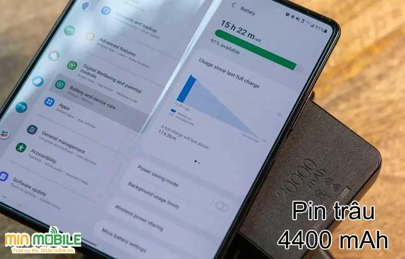 Viên pin của Galaxy Z Fold4 có dung lượng lên tới 4400 mAh