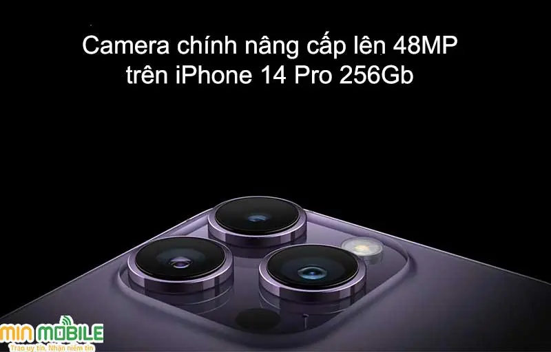 Camera chính trên iPhone 14 Pro 256Gb có độ phân giải 48MP