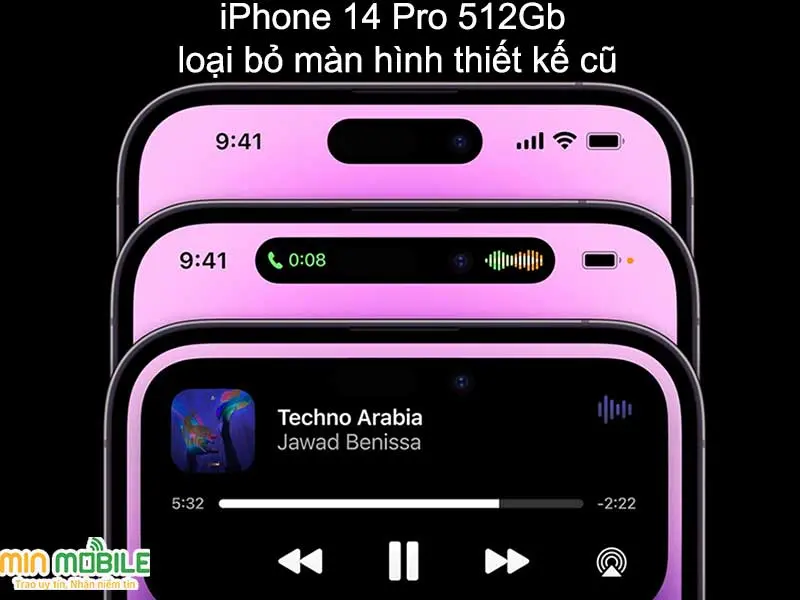 iPhone 14 Pro 512Gb loại bỏ notch tai thỏ trên màn hình