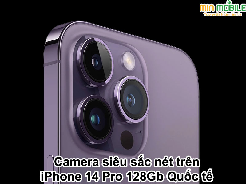 Cụm camera được nâng cấp đáng kể trên iPhone 14 Pro 128Gb phiên bản quốc tế