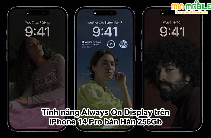iPhone 14 Pro 256 Hàn được tích hợp tính năng Always On Display giống với Apple Watch