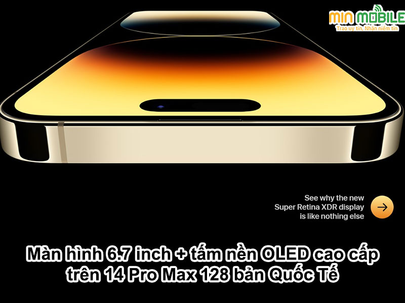 Màn hinh cao cấp của iPhone 14 Pro Max bản Quốc tế