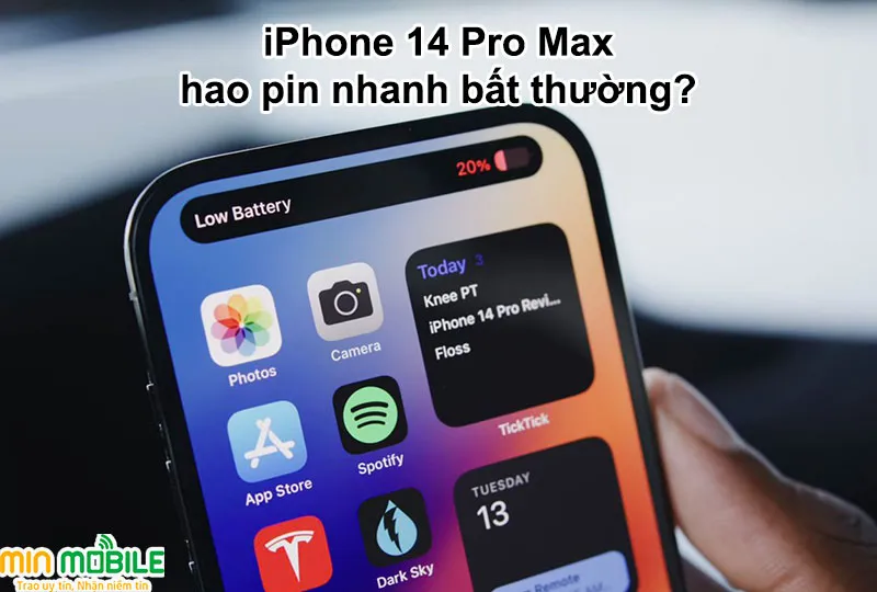iPhone 14 Pro Max hao pin nhanh bất bình thường là do đâu