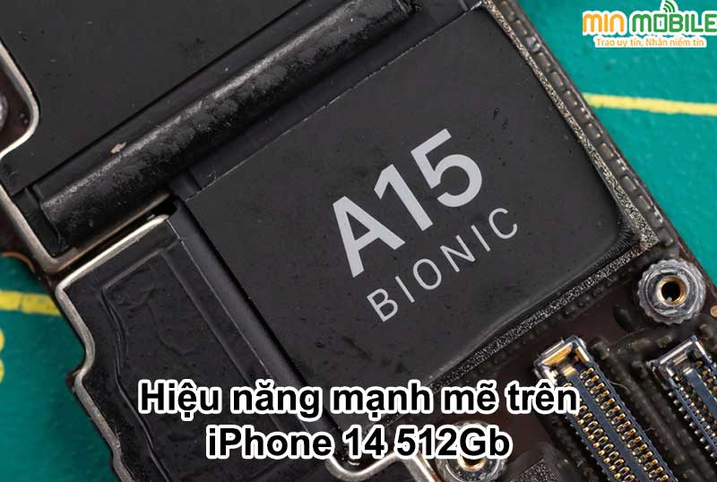 Chip A15 Bionic giúp iPhone 14 512Gb xử lý các tác vụ từ cơ bản đến phức tạp một cách mượt mà