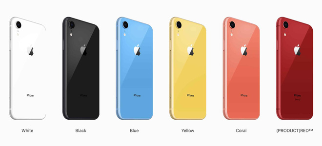 6 tùy chọn màu sắc của iPhone XR