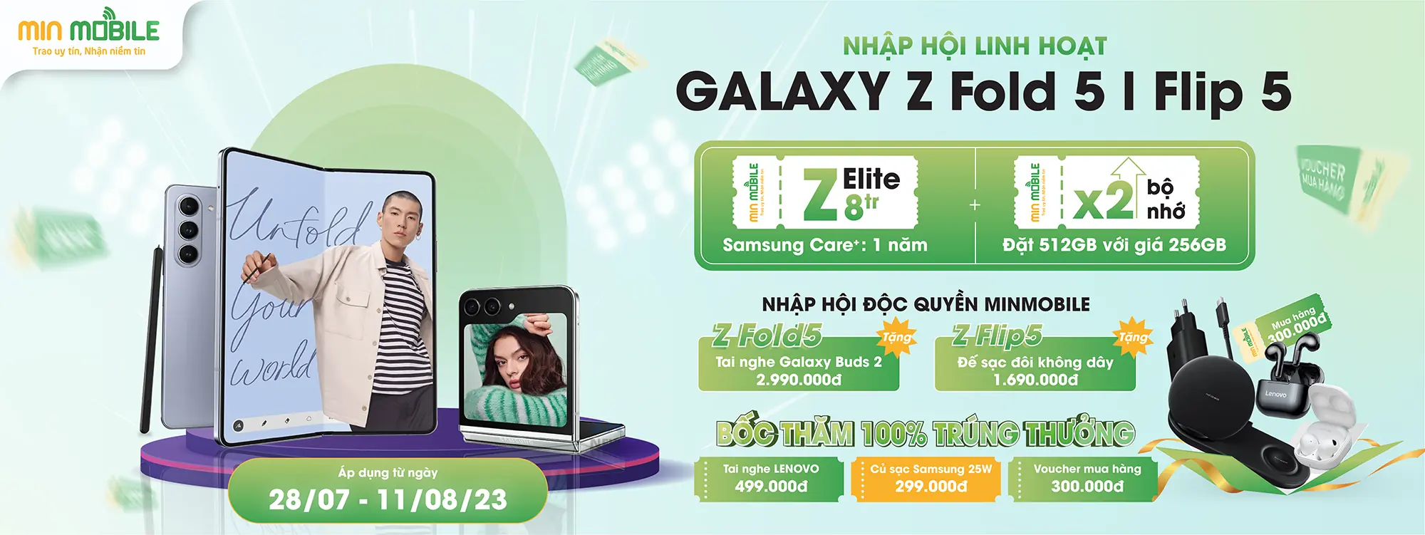 Đặt trước Galaxy Z Fold5, Z Flip5 nhân quà 11tr đồng