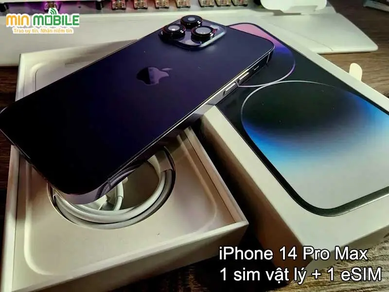 iPhone 14 Pro Max chính hãng ở thị trường Việt Nam sử dụng phiên bản 1 sim vật lý và 1 eSIm