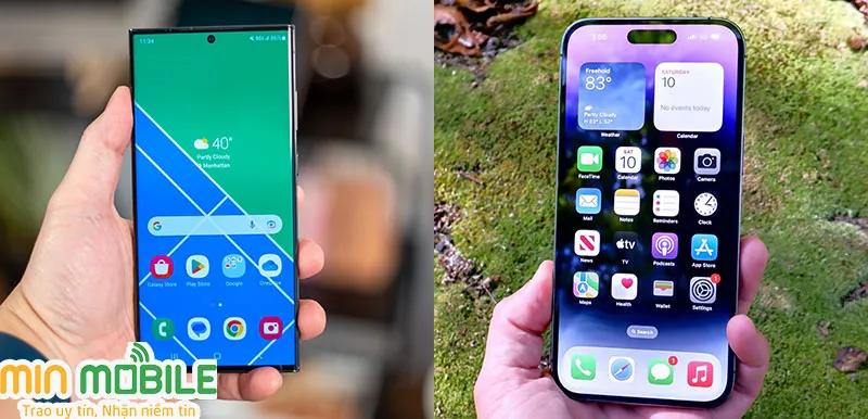 Màn hình của Galaxy S23 Ultra và iPhone 14 Pro Max đều đáp ứng được nhiều điều kiện ánh sáng khác nhau